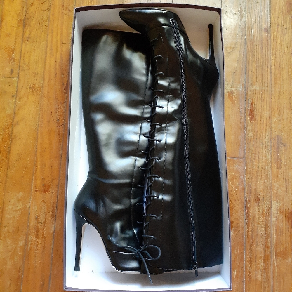 Vegan leather boots